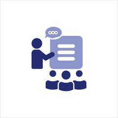 teach icons. simple colored vector