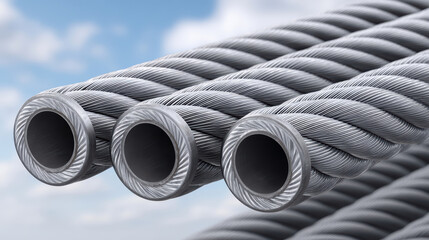 Innovative tidal energy transmission system cables coastal environment closeup view renewable energy concept