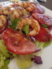 warm tomato and shrimp salad