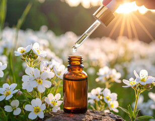 Water Violet Flower Remedy Bach, Flores no Campo, Frasco de vidro âmbar de florais de Bach, Drop Essence, Essência Floral hottonia palustris