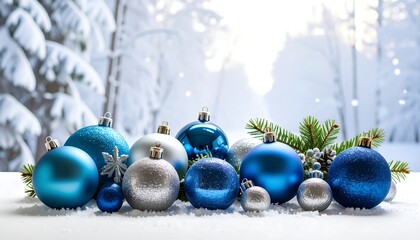 Snowy Christmas decorations