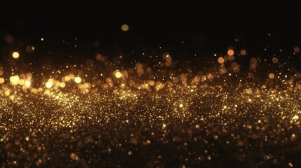 Sparkling gold dust texture for luxury decorations, perfect for events, promotions, and opulent compositions