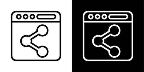 Share icon of a flat style vector 