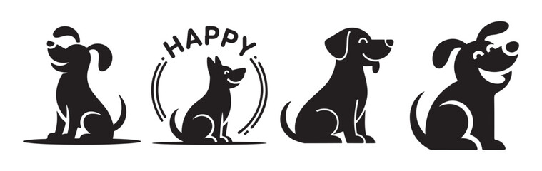 Dog silhouette vector illustration EPS 10