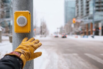 In snowy urban environments, pedestrian safety is crucial. Always activate crosswalk signals before crossing, stay visible, and exercise caution. Together, we can make winter crossings safer for