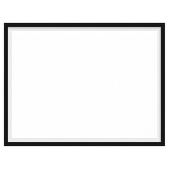 Obraz premium Blank white rectangle in black frame