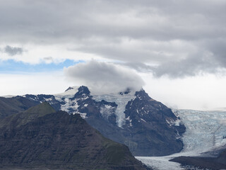 mountains and glacier in Iceland