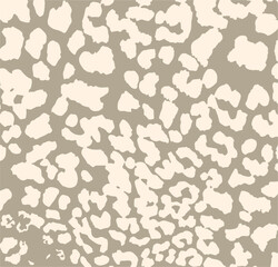 Leopard print. Vector seamless pattern. Animal skin background with black and brown spots on beige backdrop. Abstract exotic safari texture. Jaguar, leo, puma cheetah fur pattern. Repeat design