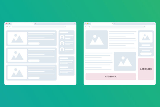 dynamic block, browser layout icon vector illustration