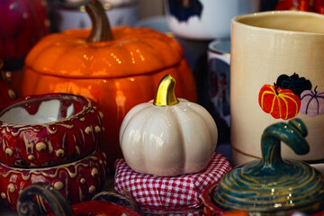 Ceramic Halloween and Autumn Pottery Decor