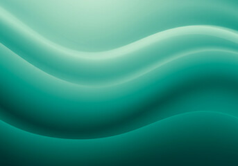 Serene teal abstract waves flow with soft gradient light creating a calming, modern background for design projects
