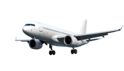 White passenger jet in flight