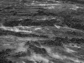 lava fields and volcanism on Reykjanes Peninsula in Iceland