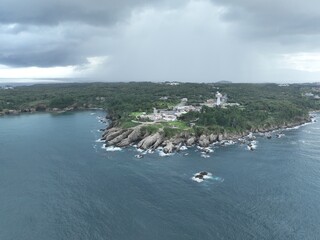 福井県 東尋坊から見る絶景の景色 ドローン空撮