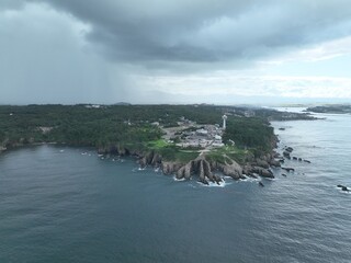 福井県 東尋坊から見る絶景の景色 ドローン空撮
