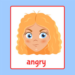 Educational worksheet page for kids for learning different emotions and feelings on children’s faces. Perfect for children’s activity books, classroom resources, homeschooling.