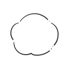 手書きの湯気や雲のようなふわふわな形 - シンプルでおしゃれな吹き出しやフレームなどの装飾素材