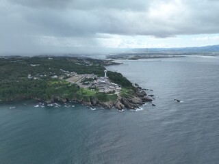 福井県 東尋坊から見る絶景の景色 ドローン空撮