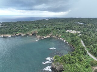 福井県 東尋坊から見る絶景の景色 ドローン空撮