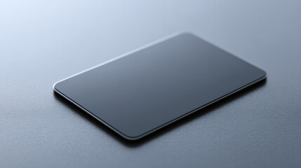 Matte black credit card on smooth surface with soft lighting and modern design