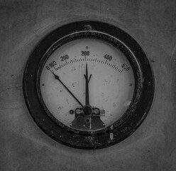 The old gauge on breaker panel