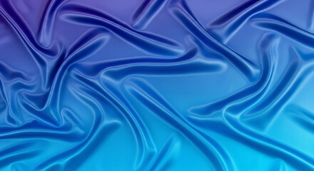 Obraz premium Abstract flowing blue and purple gradient silk fabric texture background