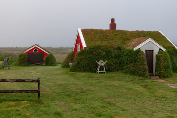 Old islandic cottage Lindarbakki in Iceland