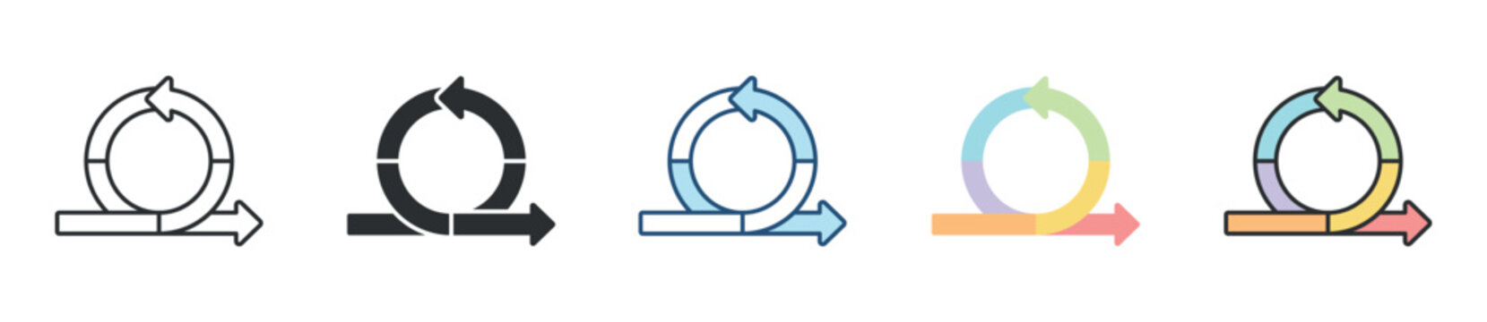 Agile Icon Set Multiple Style Collection