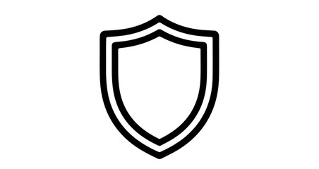 Obraz premium Shield icon, a symbol of protection, security, and defense in a simple design