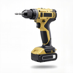 Cordless screwdriver on a white background related to Repair and finishing  