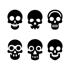 Halloween Skull Set Vector Design for Spooky Graphics