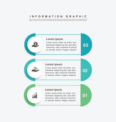 3 step infographic design. schedule concept with paper layout. can be used for workflow illustration