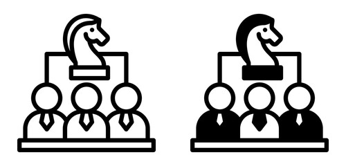 Corporate Strategy Icon Collection line & Mixed Style 