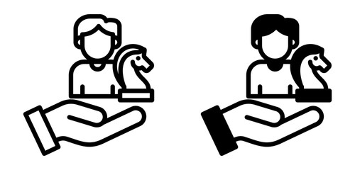 Customer Strategy Icon Collection line & Mixed Style 