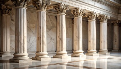 Fototapeta premium Roman Marble Columns – Classic Ancient Architecture Detail