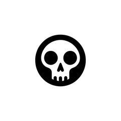 Minimalist Skull Emblem for Modern Horror Design