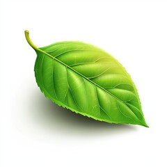 Fototapeta premium Detailed illustration of a vibrant green leaf (3)