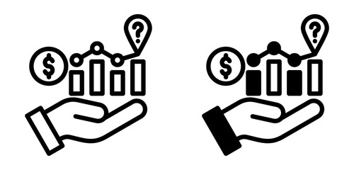 Revenue Forecast Icon Collection line & Mixed Style 