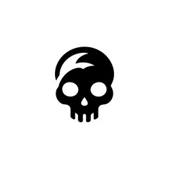 Edgy Skull with a Mohawk Hairstyle Vector Icon