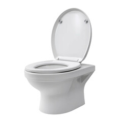 White Toilet PNG Modern Bathroom Lavatory Isolated on White Background