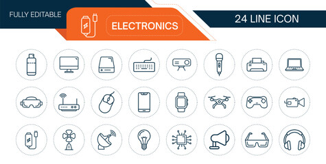 Electronics Line Icon Modern Vector