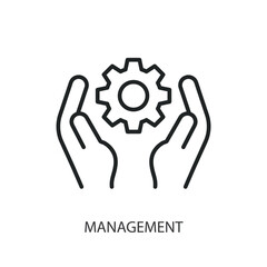 Management thin line vector icons.