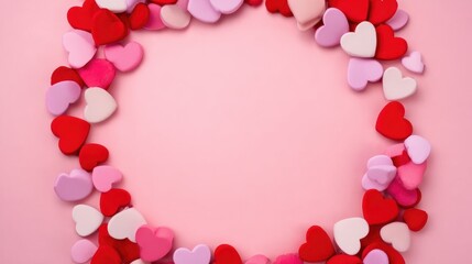 Valentine's Day border design with heart candies, great for websites, prints, and loving designs