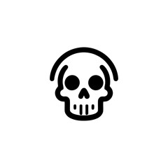 Striking Minimalist Skull Vector Design for Graphic Projects