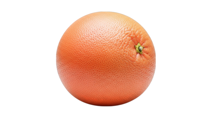 An orange citrus fruit with textured skin is presented against a stark black background, isolated.
