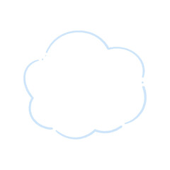 手書きの空気や雲のようなふわふわな形 - シンプルおしゃれな吹き出しやフレームなどの装飾素材