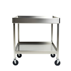 Stainless Steel Utility Cart Two Shelves Rolling