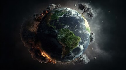 Dying Earth concept for environmental projects, great for prints, branding, and thought-provoking designs