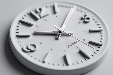 A minimalist clock with soft, ticking hands approaching midnight, symbolizing the concept of time running out or the impending deadline, captured in sharp detail.