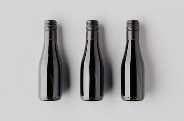 Small red wine bottle mockup. Burgundy, alsace, rhone shape.